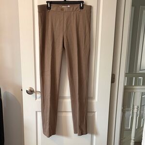 Betabrand Straight-Leg Chinos in Taupe Brown